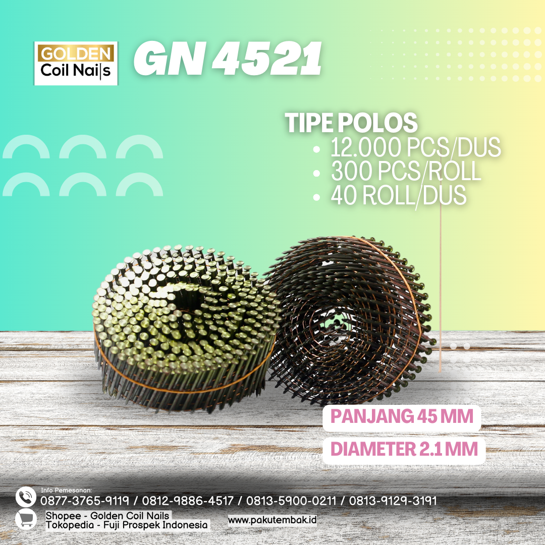 Paku Tembak - Golden Coil Nails